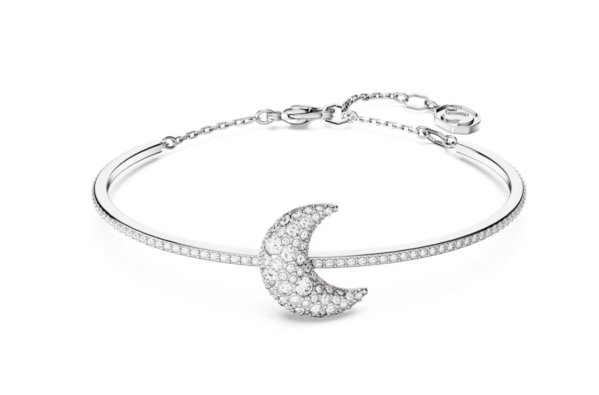 Swarovski 5666175 Bracciale rigido Luna Luna Bianco Placcato Rodio