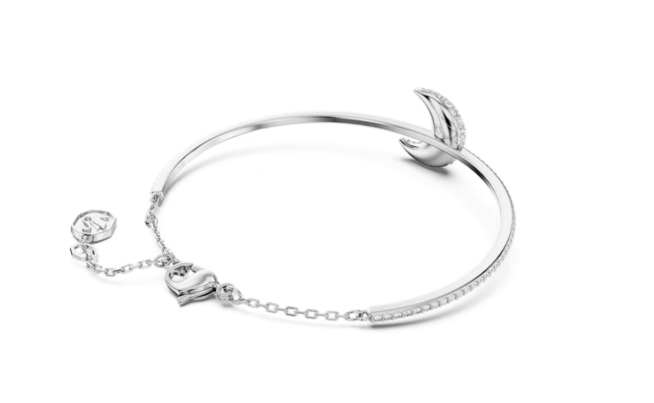 Swarovski 5666175 Bracciale rigido Luna Luna Bianco Placcato Rodio