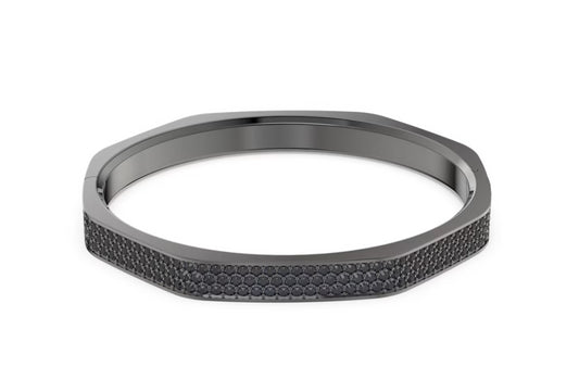 Swarovski 5651339 Bracciale rigido Dextera Forma ottagonale Nero Plac. Rutenio