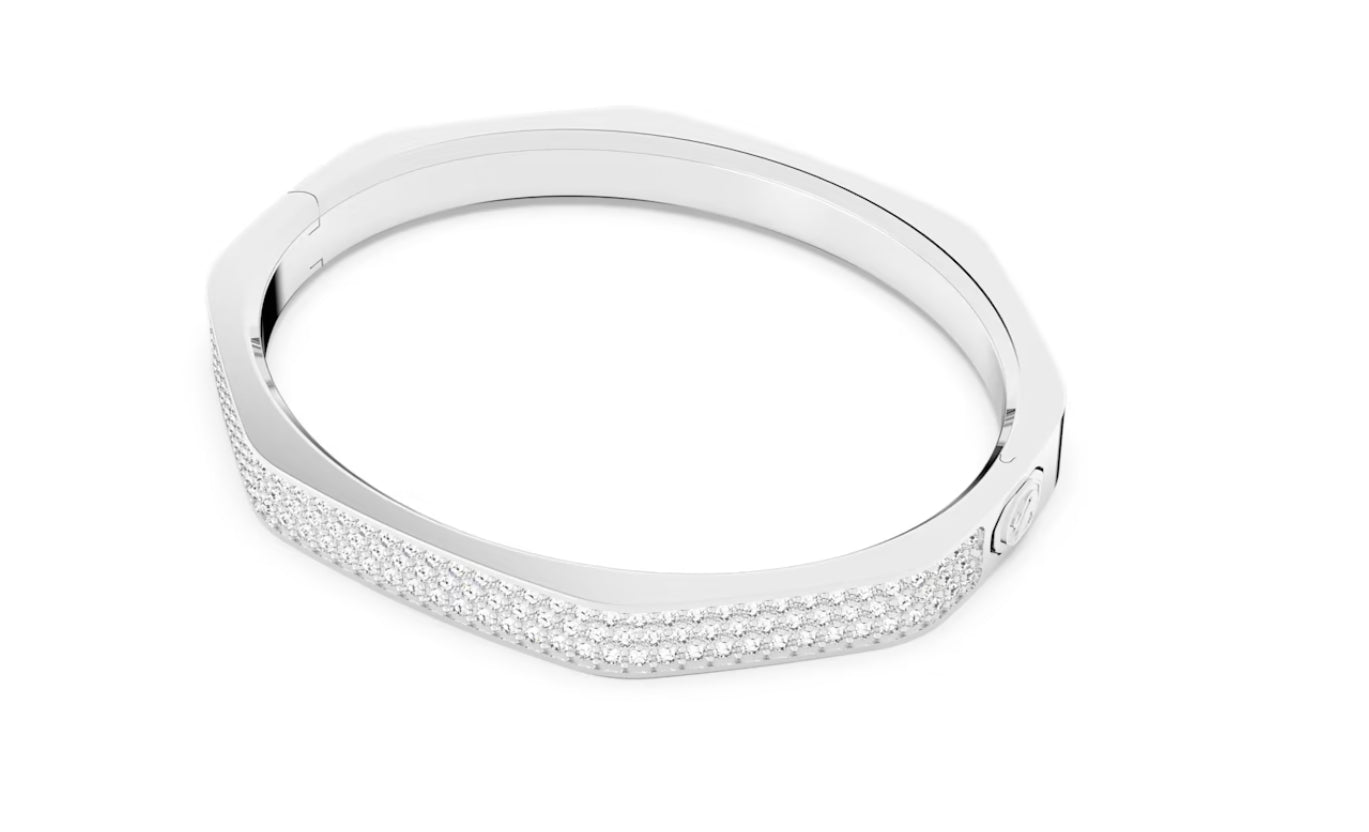 Swarovski 5639200 Bracciale rigido Dextera Forma ottagonale Bianco Plac. Rodio