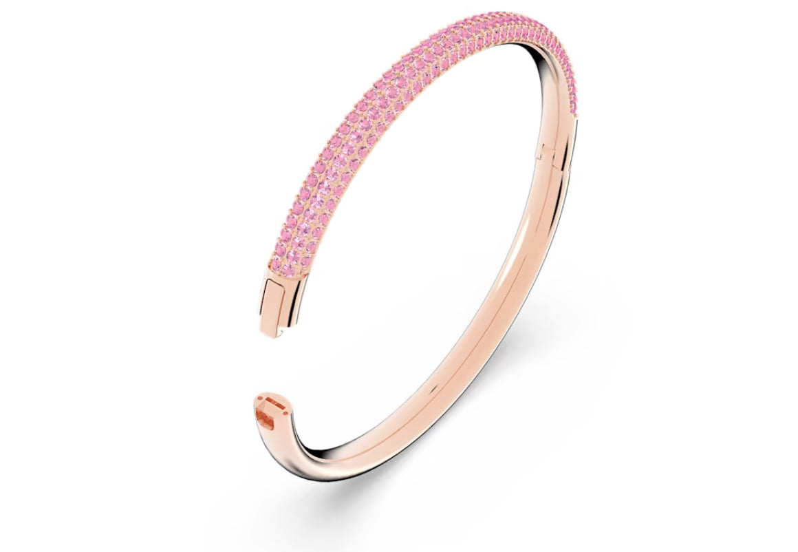 Swarovski 5642915 Bracciale rigido Stone Rosa Finitura in tono oro rosa