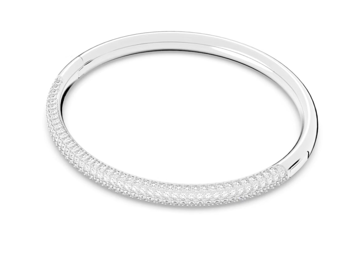 Swarovski 5032845 Bracciale rigido Stone Bianco Acciaio inossidabile