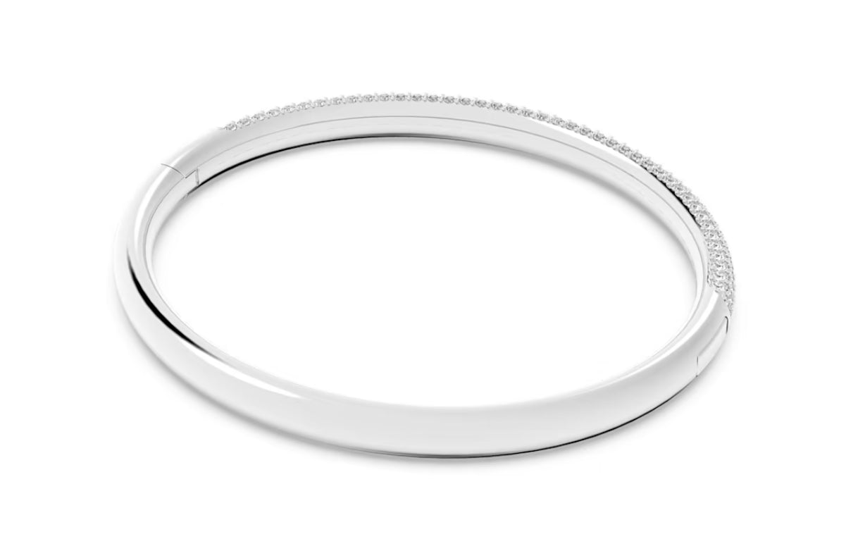 Swarovski 5032845 Bracciale rigido Stone Bianco Acciaio inossidabile