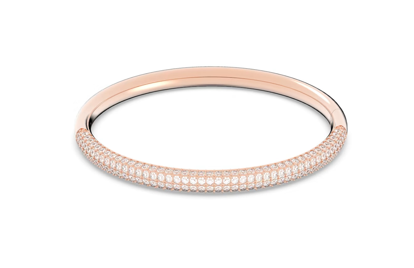 Swarovski 5032849 Bracciale rigido Stone Bianco Finitura in tono oro rosa