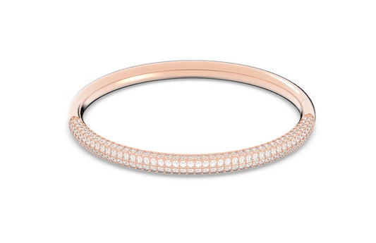 Swarovski 5032849 Bracciale rigido Stone Bianco Finitura in tono oro rosa