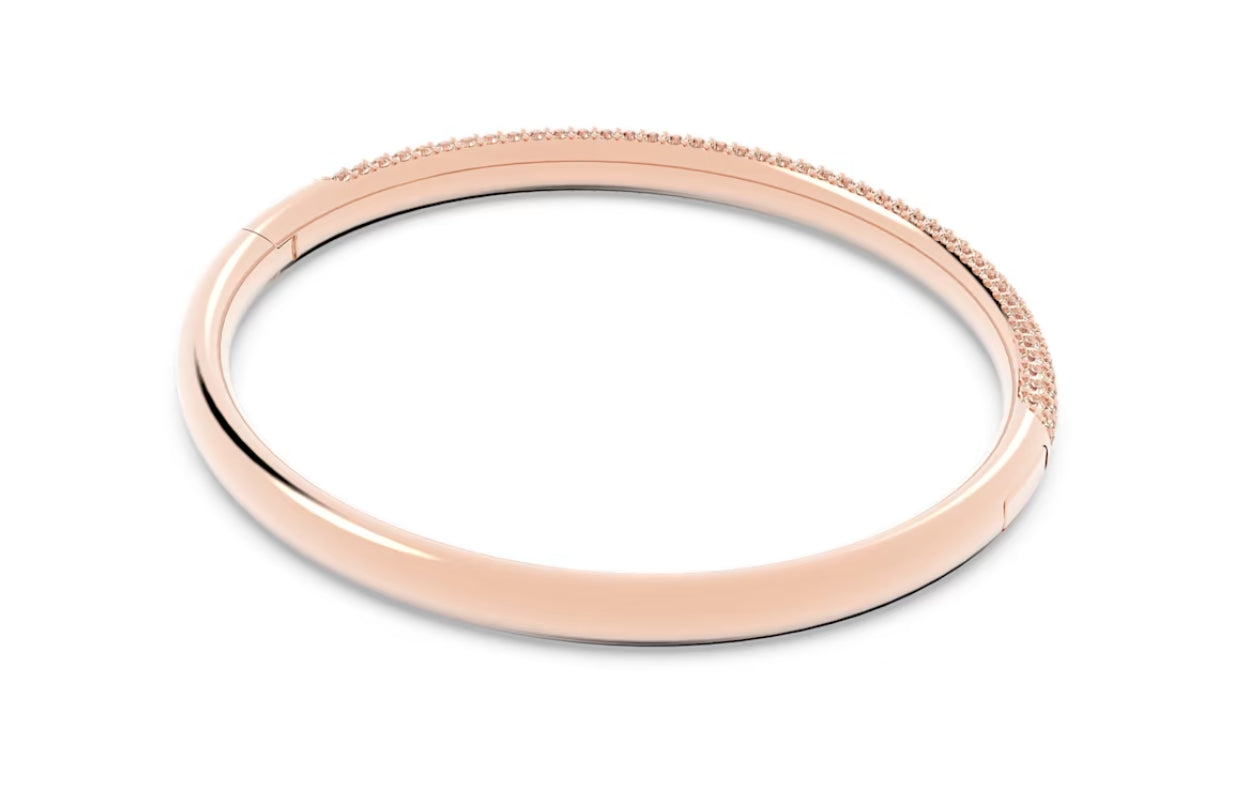 Swarovski 5032849 Bracciale rigido Stone Bianco Finitura in tono oro rosa