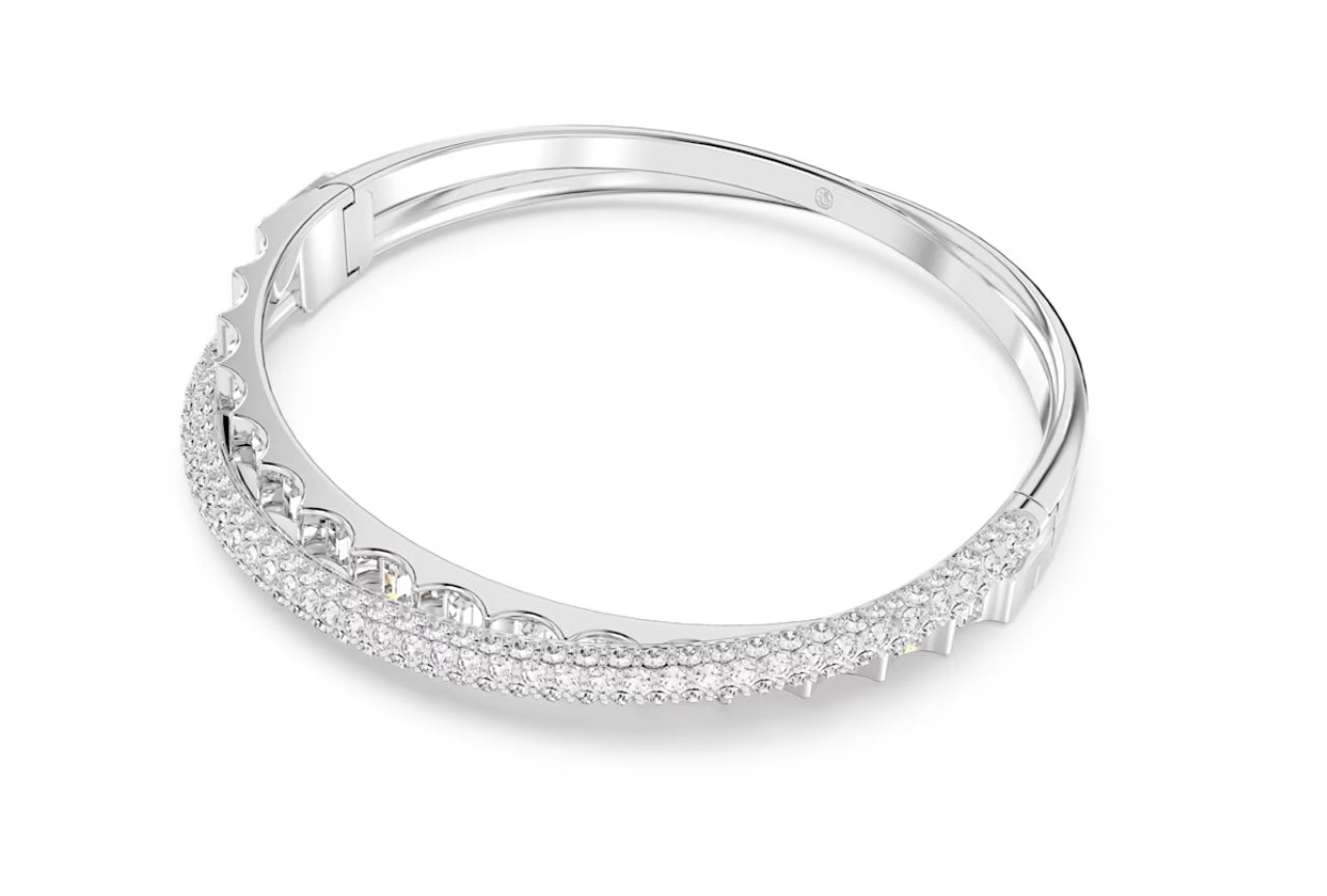 Swarovski 5663237 Bracciale rigido Rota Taglio misto Bianco Placcato rodio