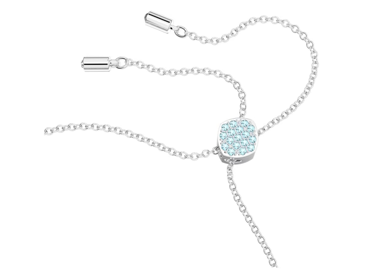 Swarovski 5662184 Braccialetto Lilia Farfalla Blu Placcato Rodio