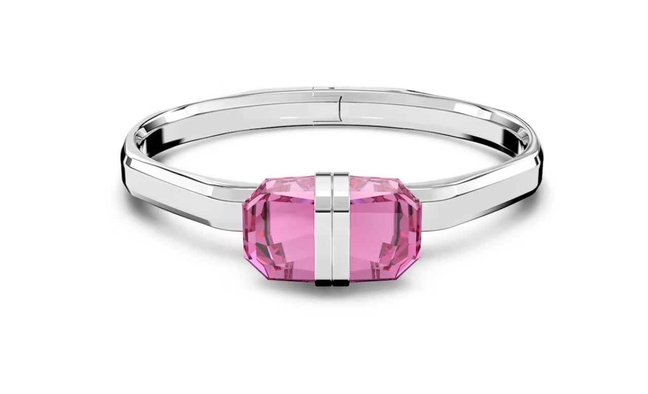 Swarovski 5629227 Bracciale rigido Lucent Chiusura magnetica Rosa Acciaio inoss.