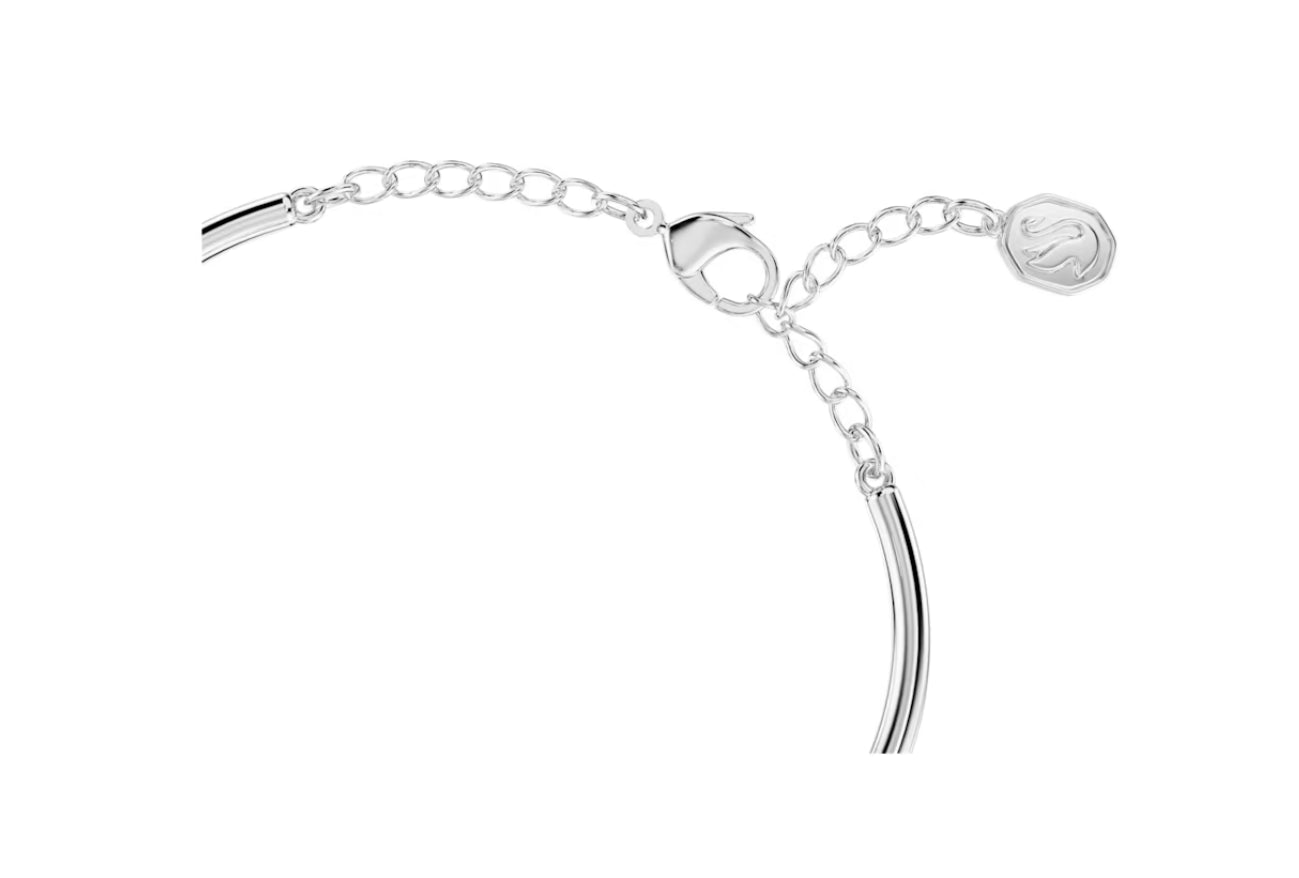 Swarovski 5647563 Bracciale rigido Volta Fiocco Bianco Placcato Rodio