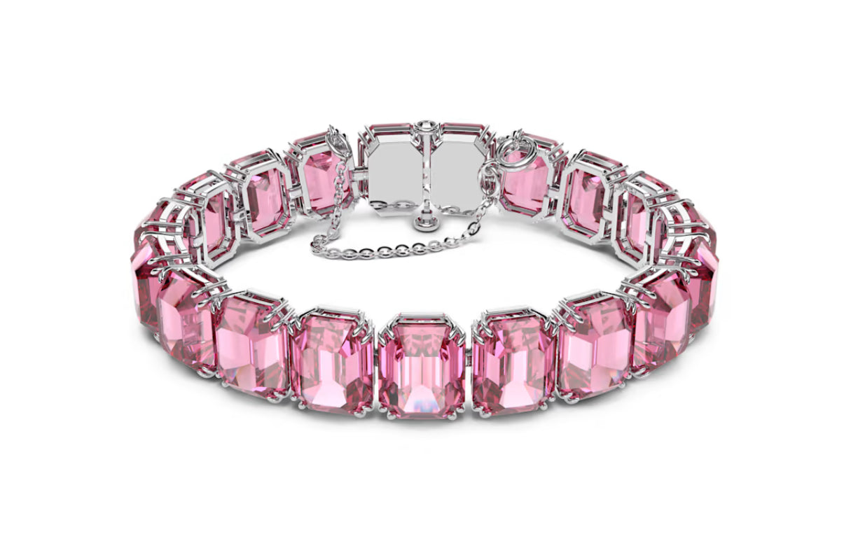 Swarovski 5610363 Braccialetto Millenia Taglio ottagonale Rosa Placcato Rodio