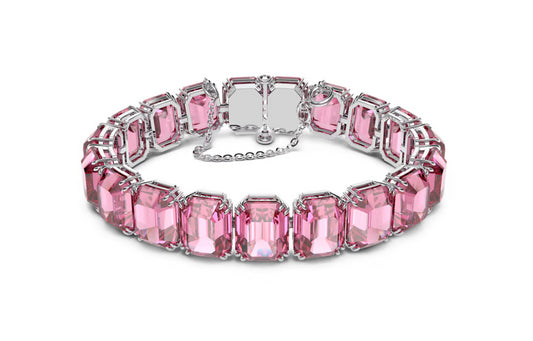 Swarovski 5610363 Braccialetto Millenia Taglio ottagonale Rosa Placcato Rodio