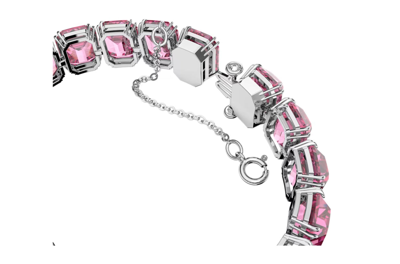 Swarovski 5610363 Braccialetto Millenia Taglio ottagonale Rosa Placcato Rodio