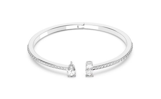 Swarovski 5572667 Bracciale rigido Attract Taglio misto Bianco Placcato Rodio