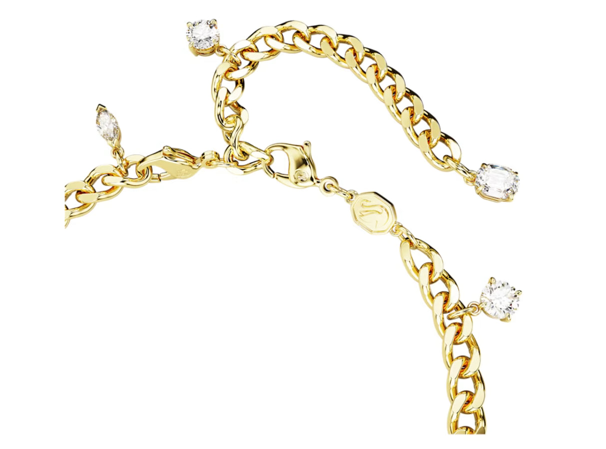 Swarovski 5665499 Bracciale e cavigliera Dextera Taglio misto Bianchi Plac. Oro