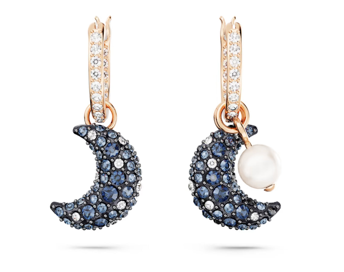 Swarovski 5671569 Orecchini pendenti Luna Design asimmetrico Luna Multicolore