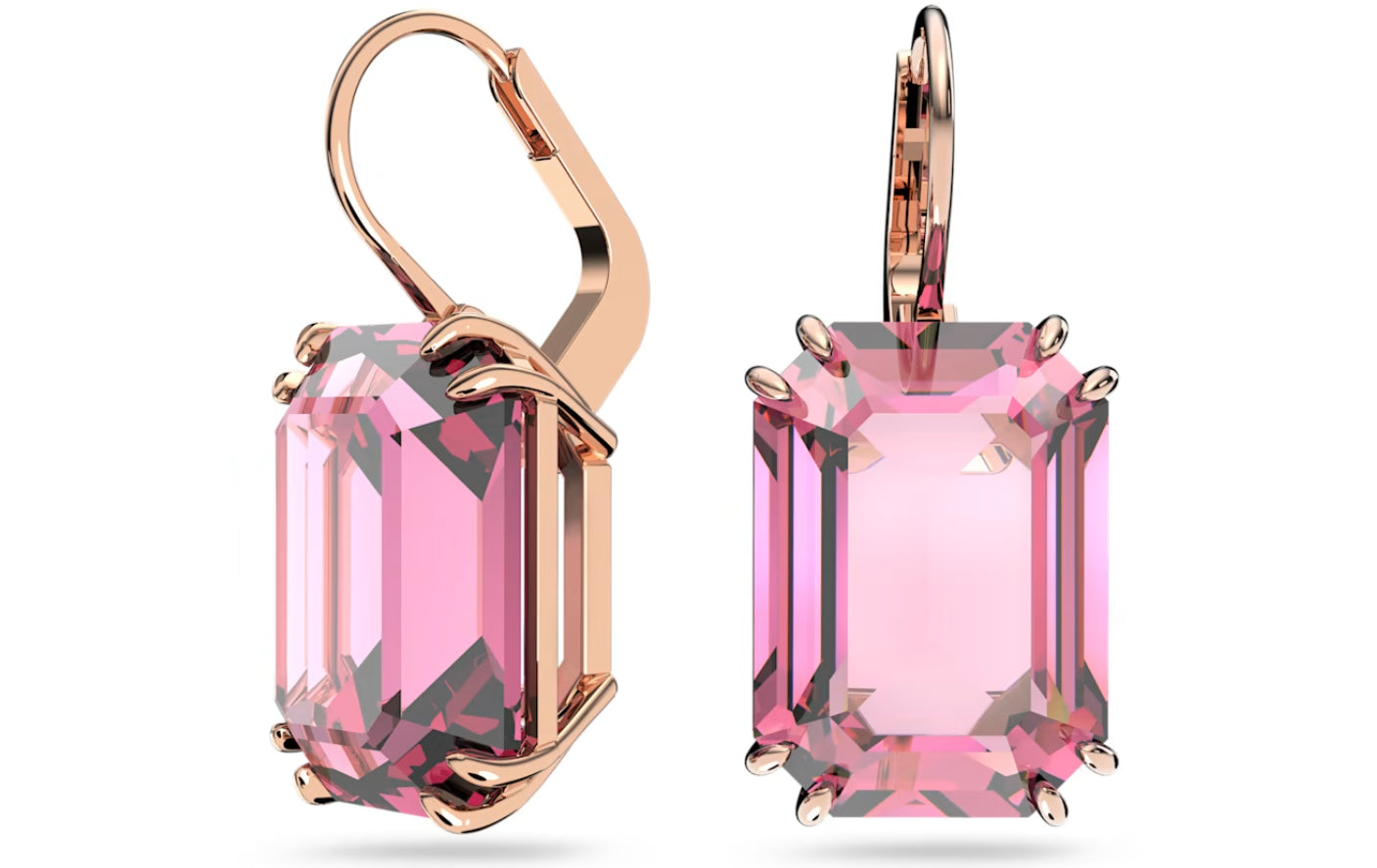 Swarovski 5619502 Orecchini pendenti Millenia Taglio ottagonale Rosa P. Oro Rosa