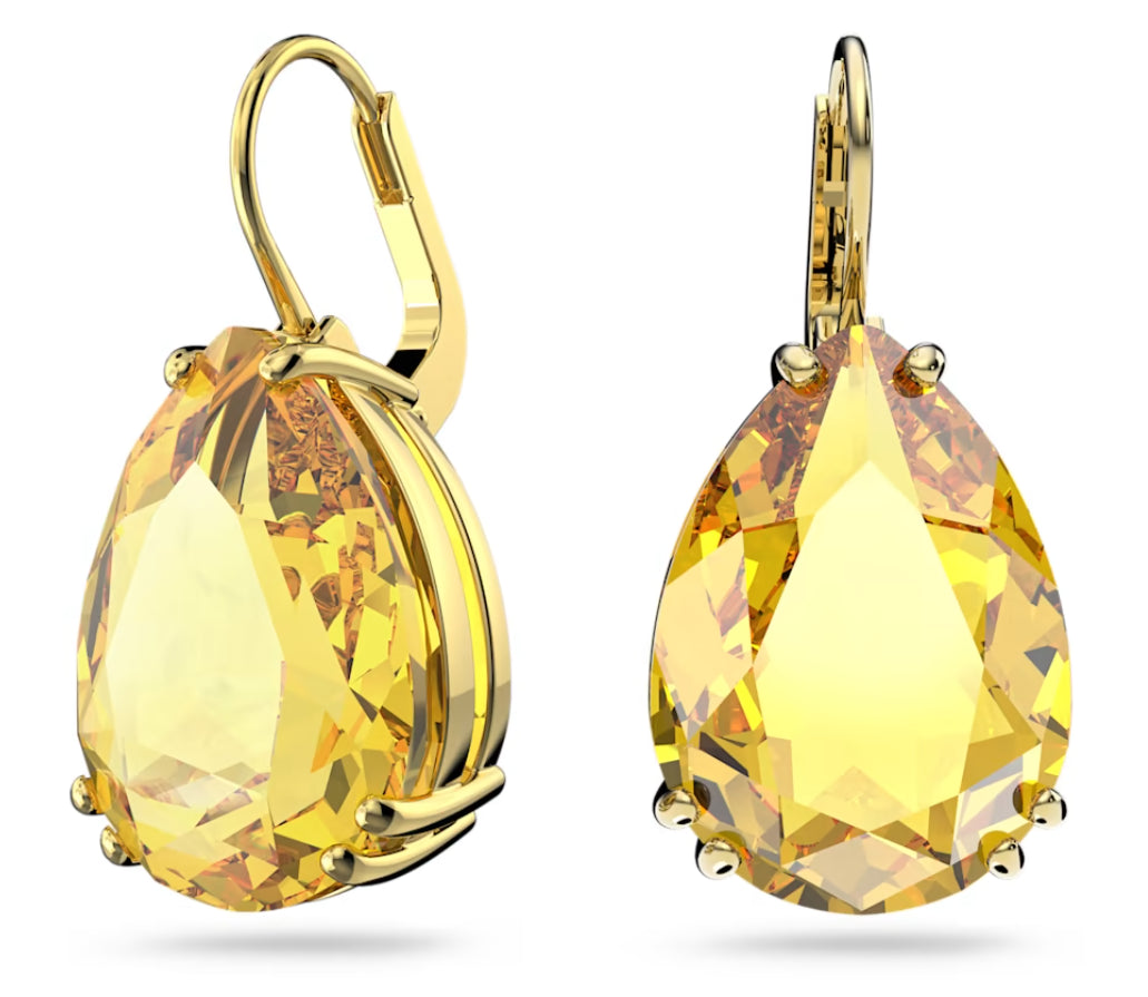 Swarovski 5619495 Orecchini pendenti Millenia Taglio Pear Gialli Placcato Oro