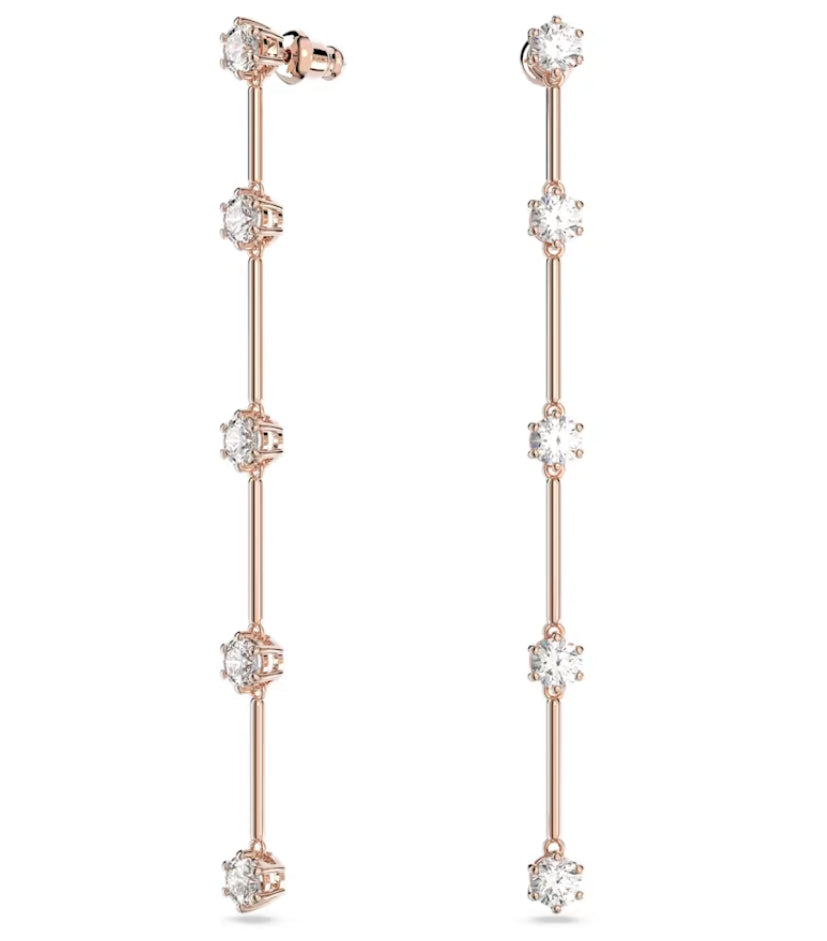 Swarovski 5661463 Orecchini pendenti Constella Taglio tondo Bianchi P. Oro Rosa