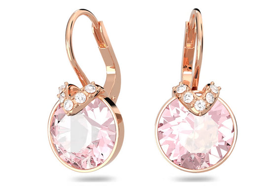 Swarovski 5662114 Orecchini pendenti Bella V Taglio tondo Rosa Pla. Oro Rosa