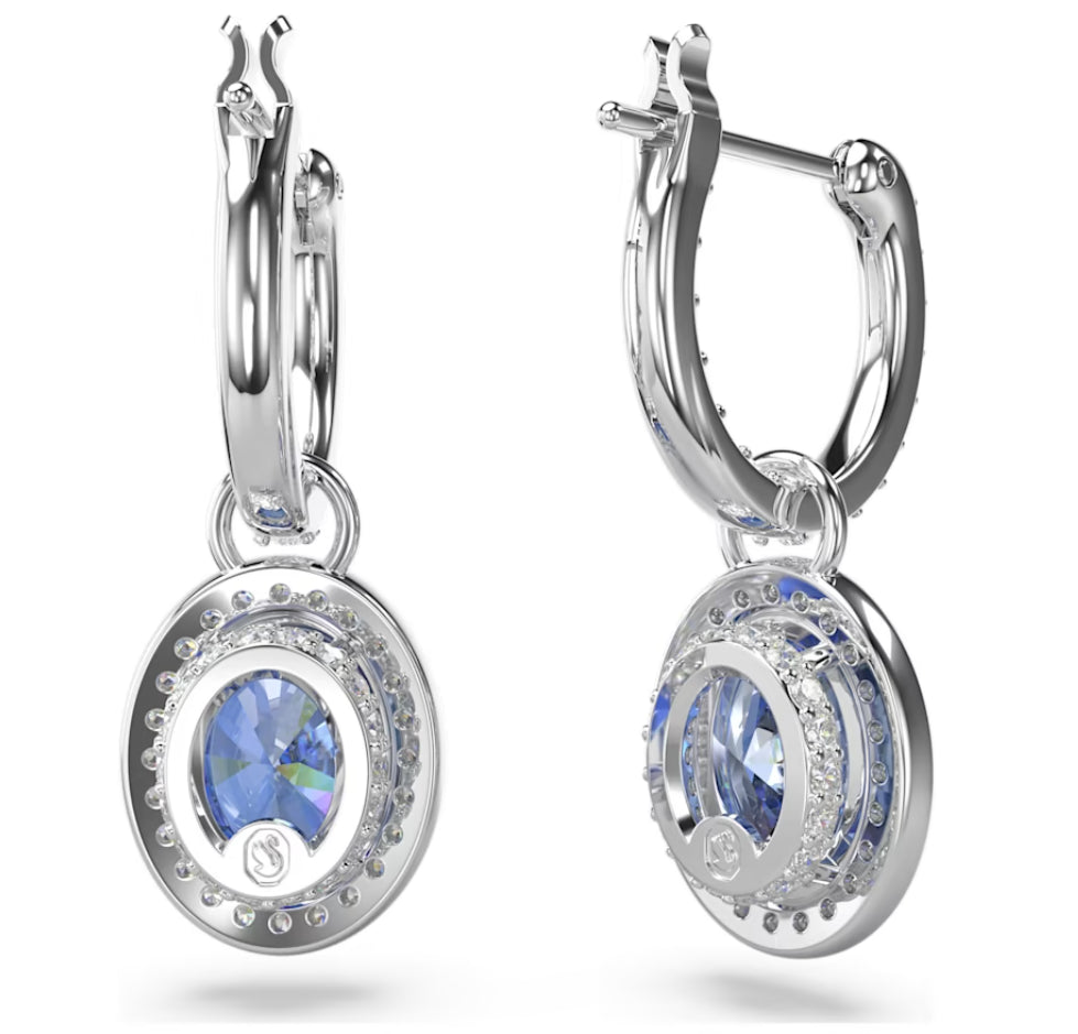 Swarovski 5671817 Orecchini pendenti Constella Taglio Oval Blu Placcato Rodio