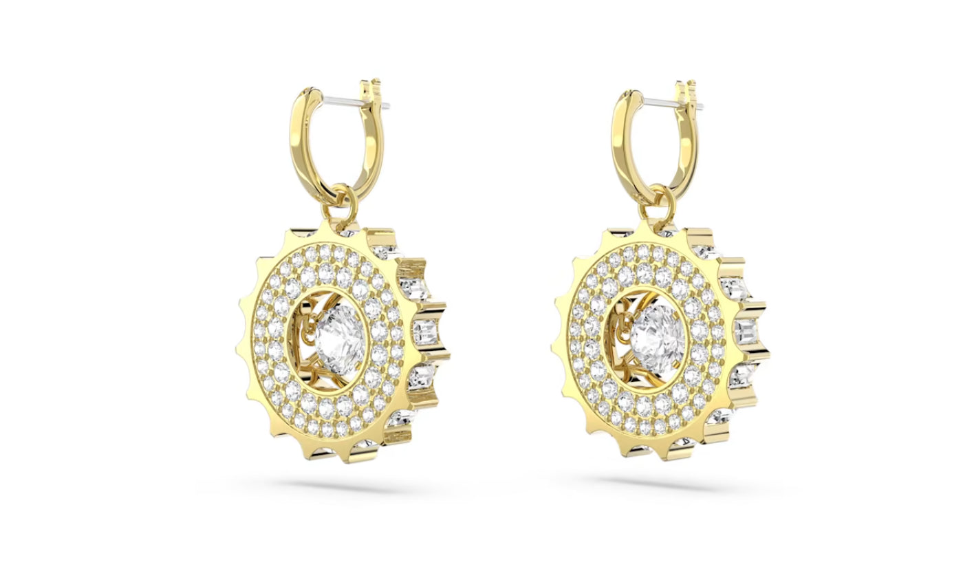 Swarovski 5650364 Orecchini pendenti Rota Tagli arrotondati misti Bianchi P. Oro