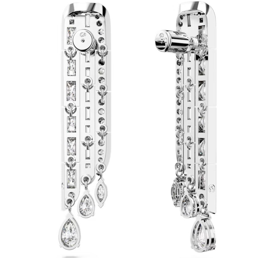 Swarovski 5668354 Orecchini pendenti Hyperbola Zirconia Taglio misto Bianchi