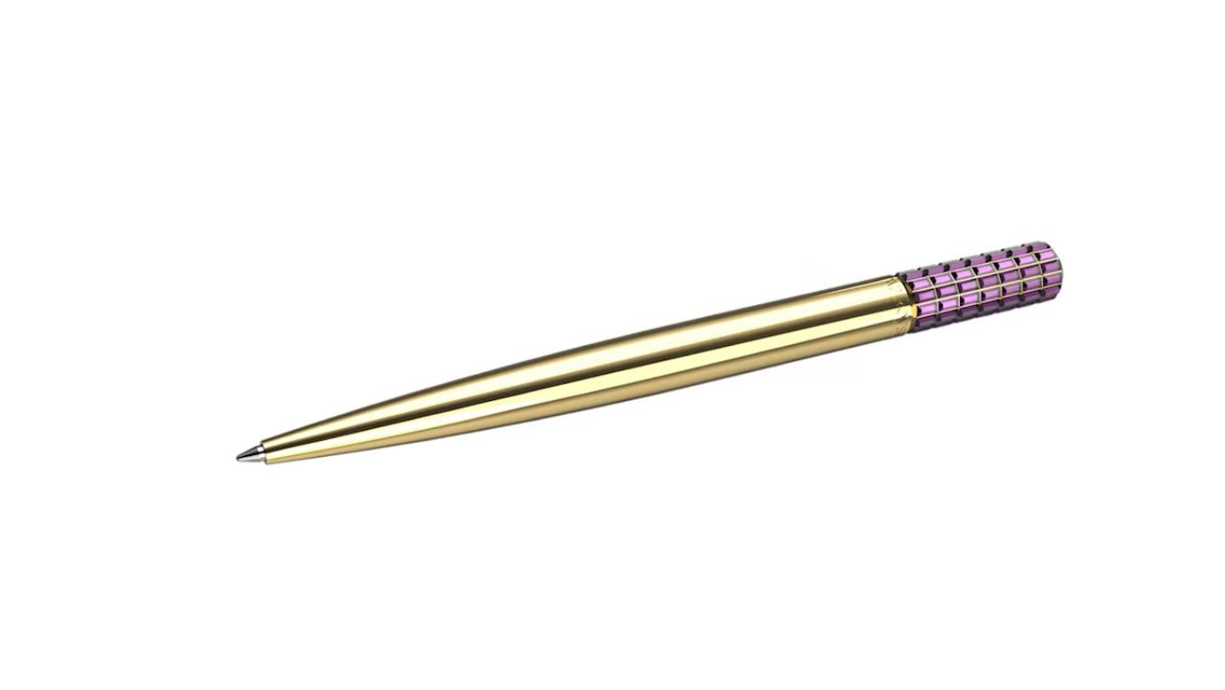 Swarovski 5618148 Penna a sfera Viola Placcato Oro