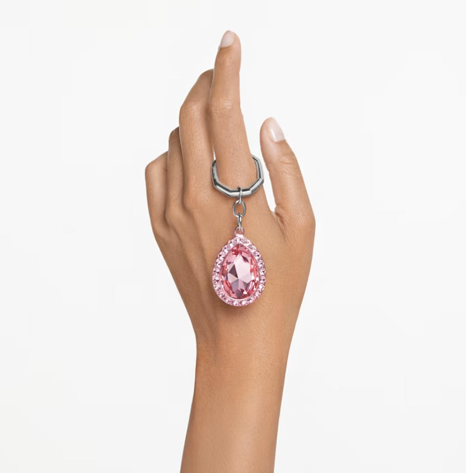 Swarovski 5666646 Portachiavi Taglio Pear Rosa