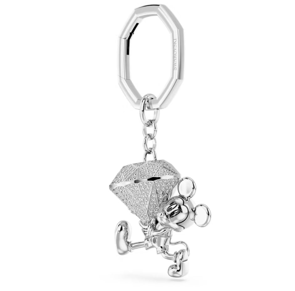 Swarovski 5670082 Portachiavi Disney Mickey Mouse Bianco Placcato Rodio