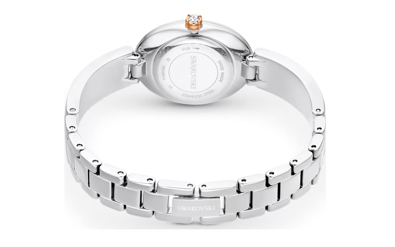 Swarovski 5656878 Orologio Crystal Rock Oval Bracciale Metallo Bianco Acciaio