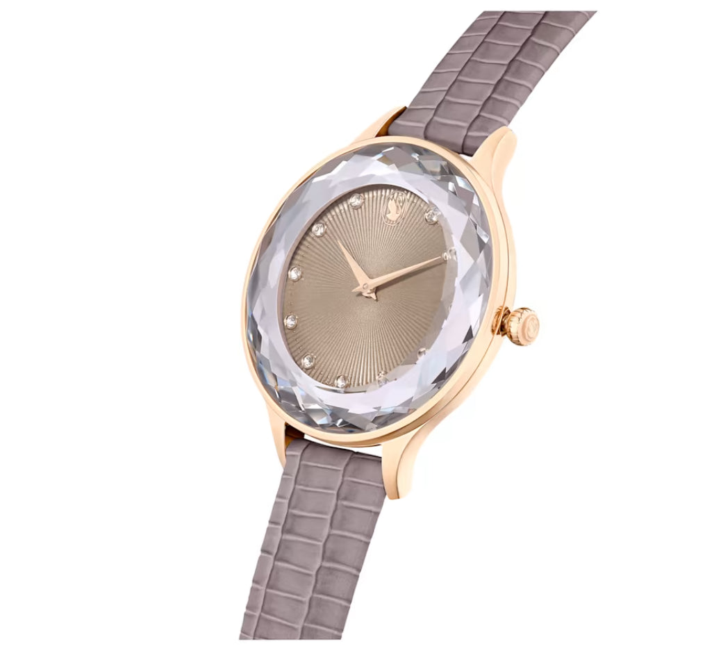 Swarovski 5649999 Orologio Octea Nova Cinturino in pelle Beige Finitura Oro Rosa