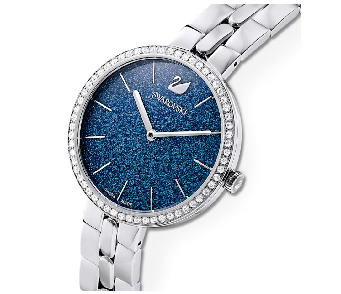 Swarovski 5517790 Orologio Cosmopolitan Bracciale di metallo Blu Acciaio inossi.