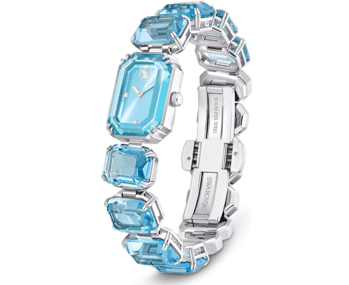 Swarovski 5630840 Orologio Braccialetto con taglio Octagon Blu Acciaio inossi.