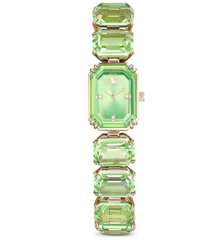 Swarovski 5630834 Orologio Braccialetto taglio Octagon Verde Champagne Dorato