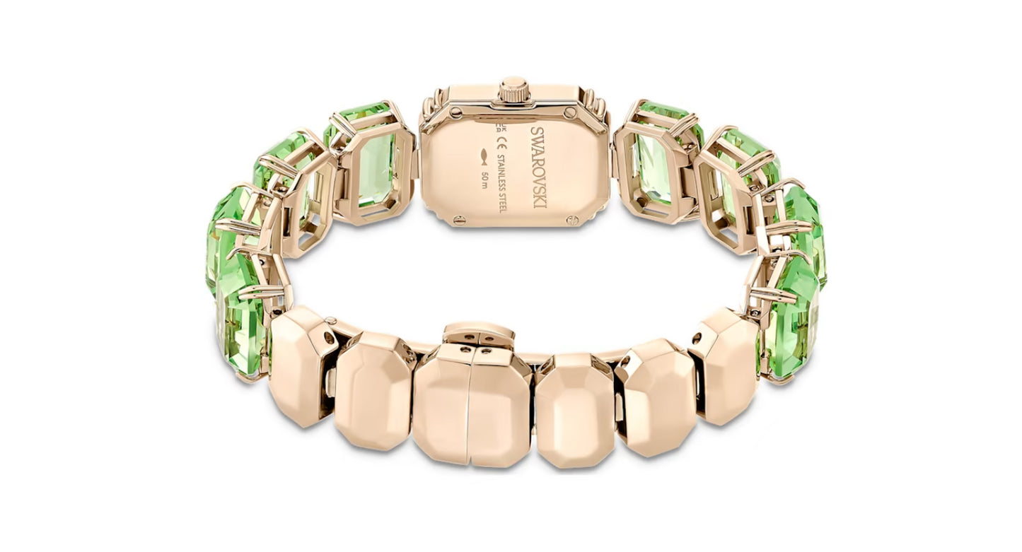 Swarovski 5630834 Orologio Braccialetto taglio Octagon Verde Champagne Dorato