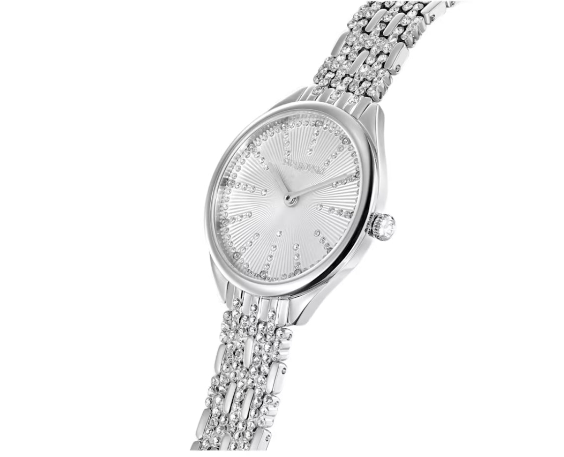 Swarovski 5610490 Orologio Attract Pave Bracciale metallo Argentato Acciaio