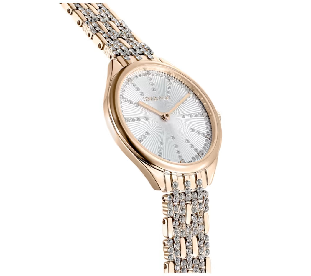 Swarovski 5610484 Orologio Attract Pave Bracciale metallo Dorato Chamapagne Dor.