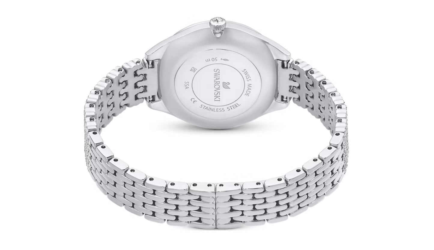 Swarovski 5644062 Orologio Attract Full pave Bracciale Metallo Argentato Acciaio