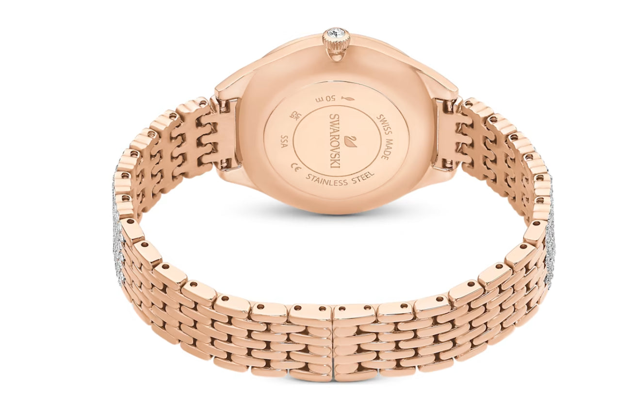 Swarovski 5644053 Orologio Attract Full pave Bracciale Metallo Oro Rosa