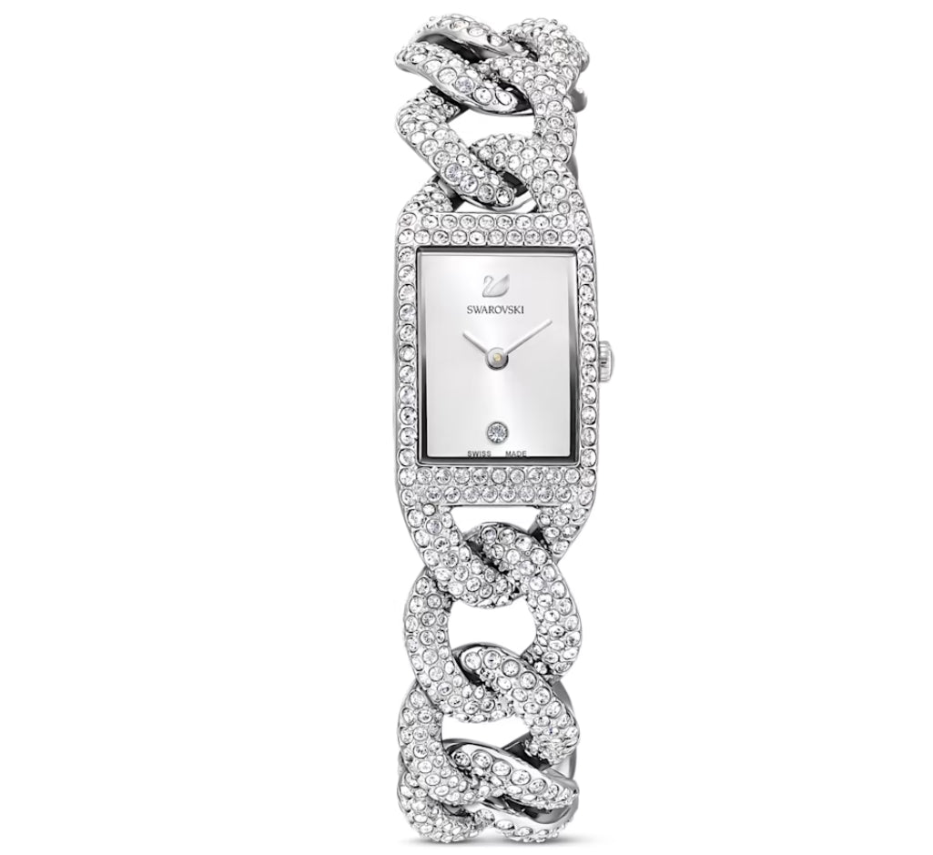 Swarovski 5547617 Orologio Cocktail Pave Bracciale Metallo Argentato Acciaio