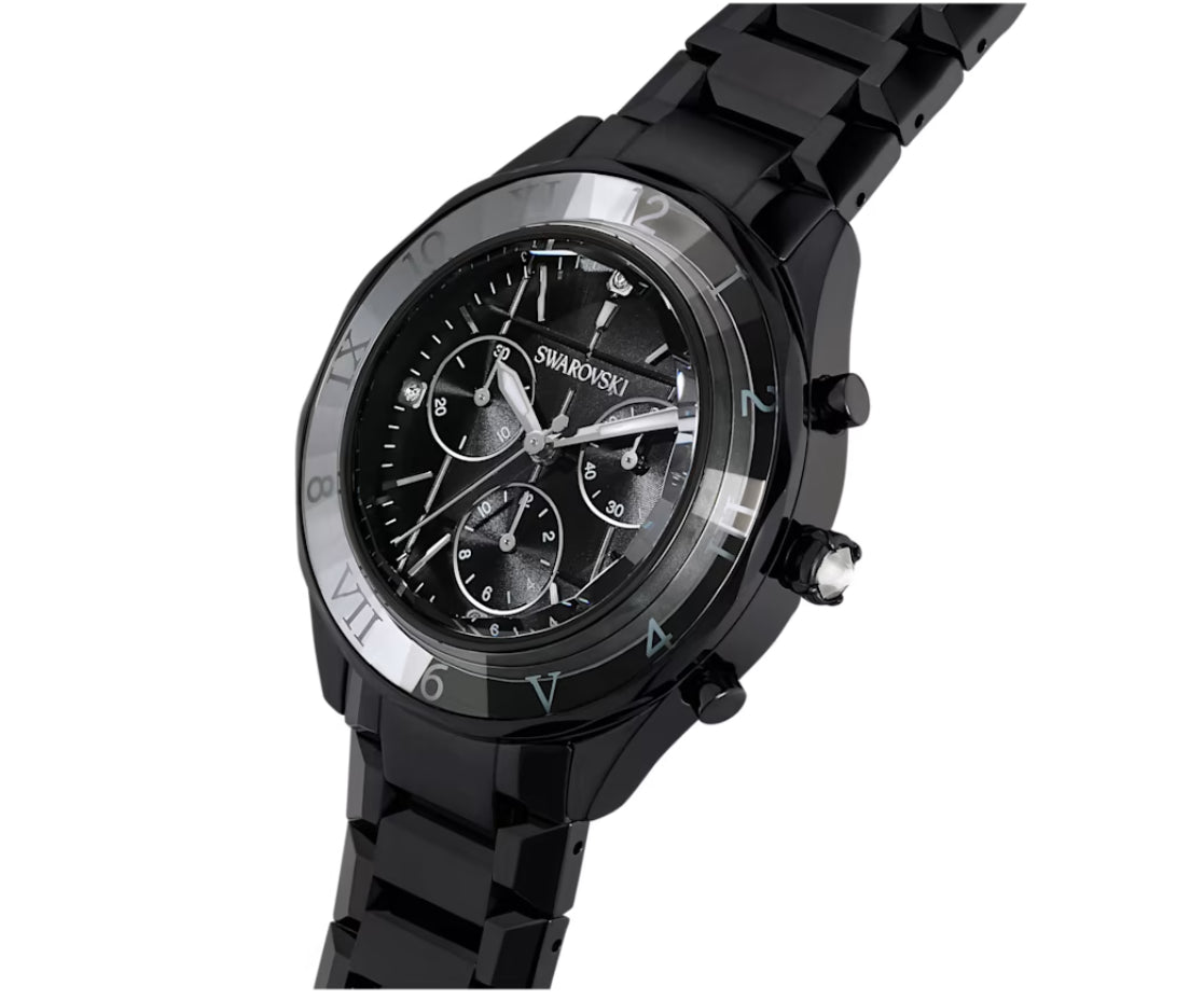 Swarovski 5641393 Orologio 39 mm Bracciale di metallo Nero Finitura nera