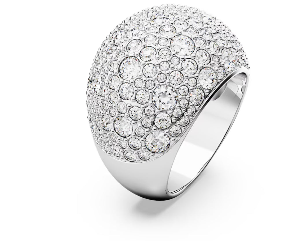 Swarovski 5677136 Anello cocktail Luna Luna Bianco Placcato Rodio