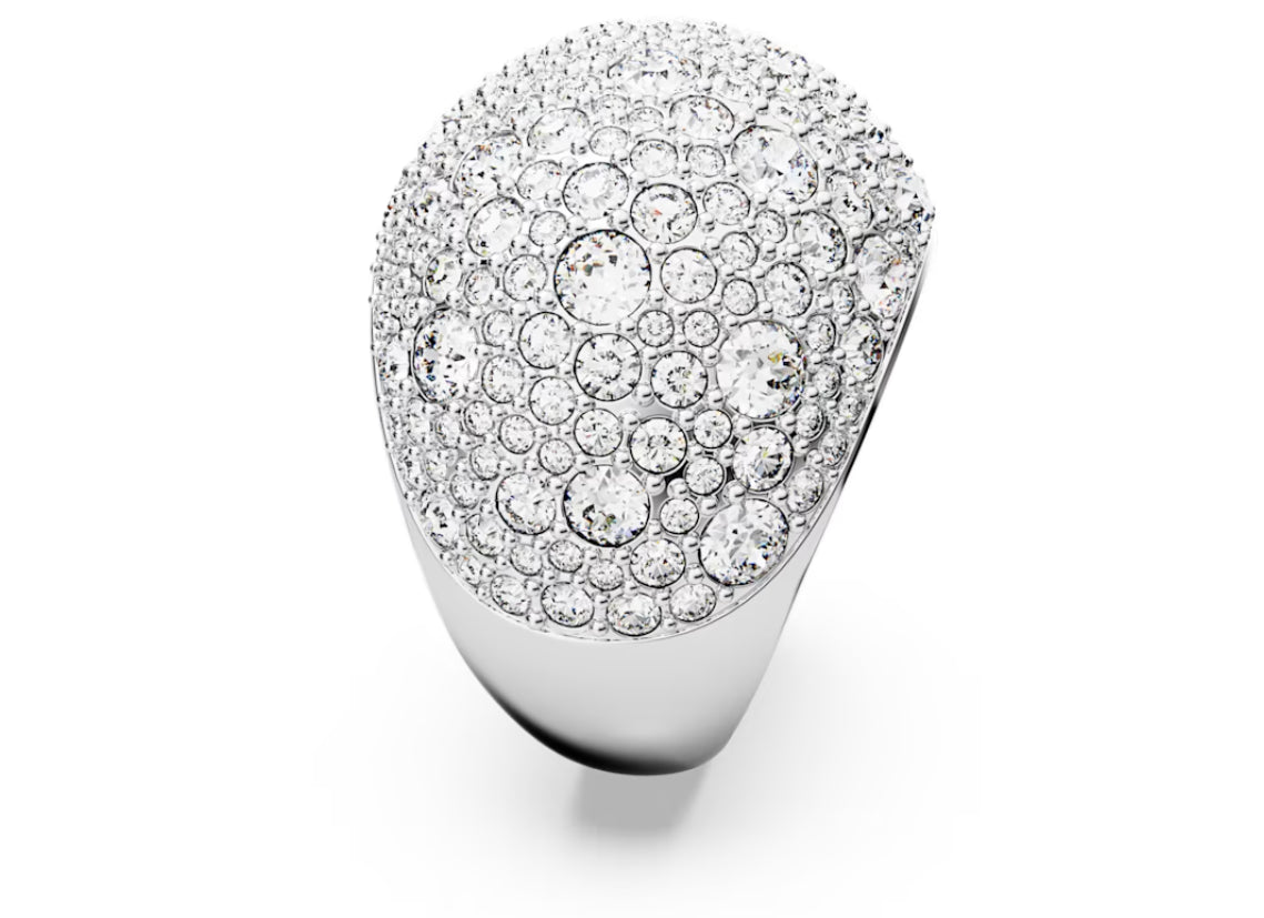 Swarovski 5677133 Anello cocktail Luna Luna Bianco Placcato Rodio