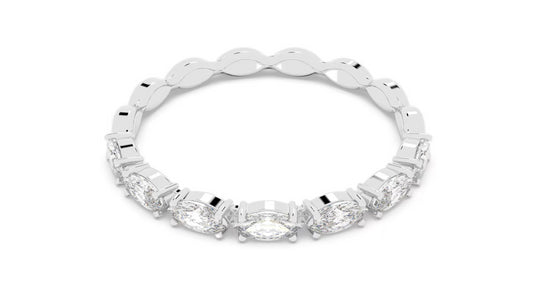 Swarovski 5366577 Anello Vittore Taglio Marquise Bianco Placcato Rodio