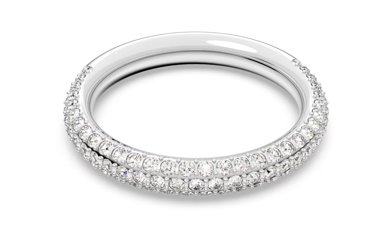 Swarovski 5402437 Anello Stone Bianco Placcato Rodio