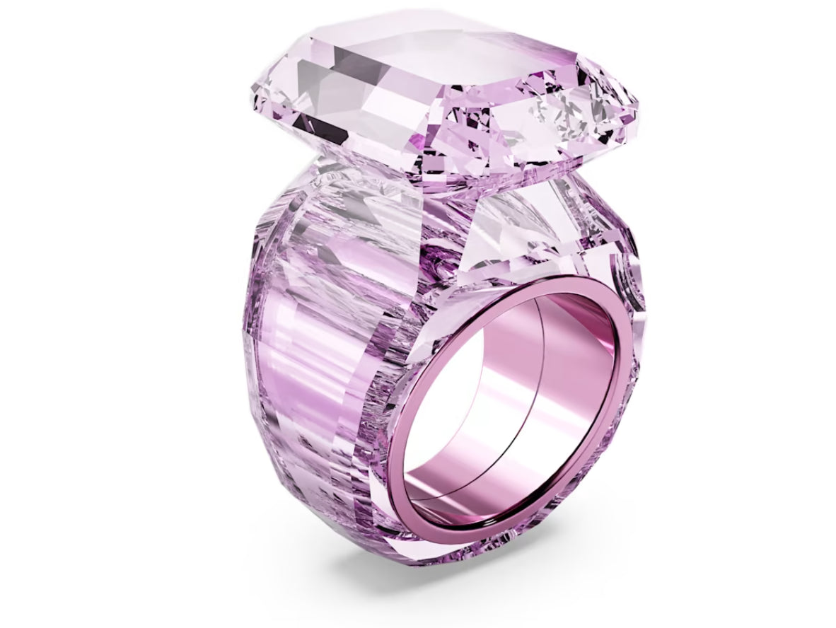 Swarovski 5607361 Anello cocktail Lucent Taglio ottagonale Rosa