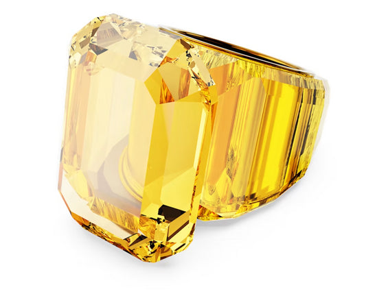 Swarovski 5608548 Anello cocktail Lucent Taglio ottagonale Giallo Taglia 52