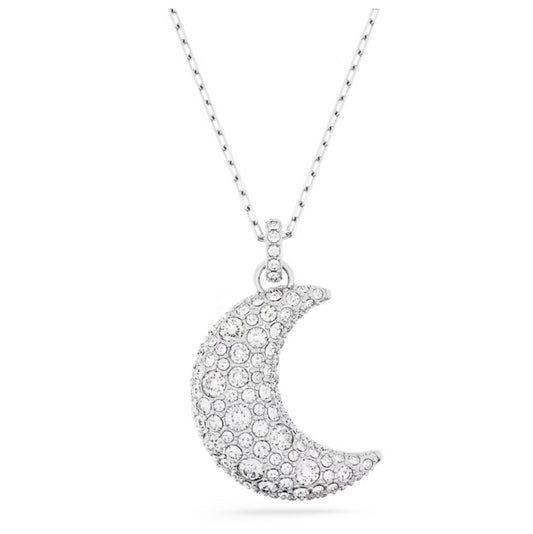 Swarovski 5666181 Pendente Luna Luna Bianco Placcato Rodio