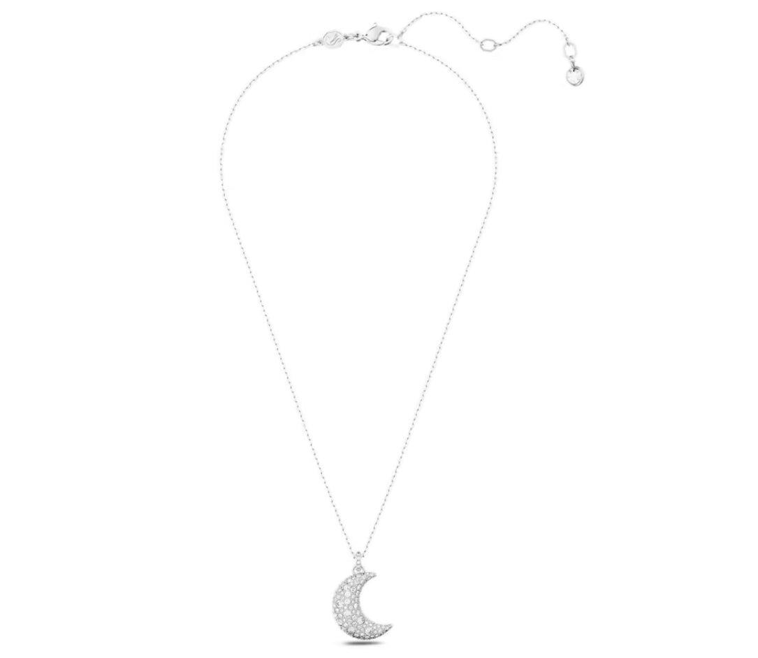 Swarovski 5666181 Pendente Luna Luna Bianco Placcato Rodio